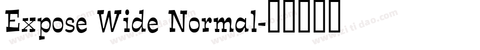 Expose Wide Normal字体转换